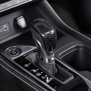 For NISSAN KICKS 2017-2024 ABS Carbon fiber look Gear Shift Knob Trim Cover - Picture 1 of 9
