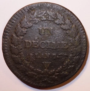 Un décime An 7/5 W Lille, Assez rare !! - Picture 1 of 2