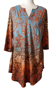 Top túnica para mujer Lilly by Firmiana colorida Art Deco talla XL - Imagen 1 de 10