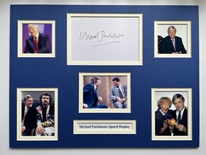 Michael Parkinson Signed 16" x 12” Double Mounted Display