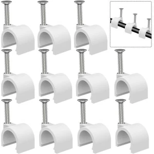 300 Pcs Nail in Cable Clips - 10mm Coax Speaker Ethernet Wall Wire Clips for ... - Picture 1 of 7