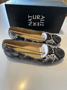 Naturalizer Maxwell Women's Sz 6.5 Shoes Multicolor Snake Print Leather Flat NEW - Picture 1 of 7