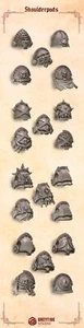 Shoulder Pads Crimson Lords Conversion parts for sci-fi wargames 2nd born marine - Picture 1 of 22