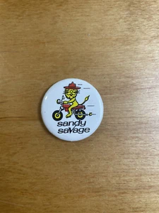 Sandy Savage Löwe Sicherheitserziehung Vintage Metall Pinback Pin Button - Bild 1 von 4