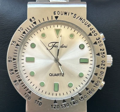 Correa de reloj Fondini para hombre tono plata Foto 1 de 4