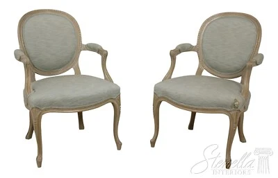 56429EC: Par de sillones traseros medallón acabado pintado francés	 Foto 1 de 4