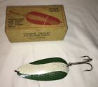 Vtg Lou J. Eppinger Husky Devle #311 Fishing Lure Spoon IN BOX Green White MUSKY
