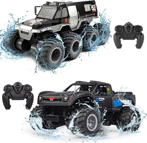 Amphibious RC Truck, 2.4G off Road Waterproof Large Remote Control Car for Boys, - Picture 1 of 9