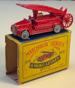 Matchbox MOKO Lesney No. 9a Feuerwehr sehr gut in fairer OVP - Bild 1 von 5