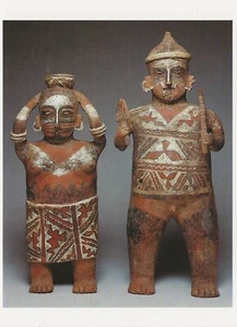 Postkarte Mexiko Nayarit stehend weiblich/männlich Figuren 200 v. Chr. Kunst Museen SF - Bild 1 von 1