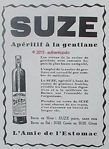 PUBLICITE SUZE APERITIF A LA GENTIANE BASE RACINE MEDECIN DE 1931 FRENCH AD PUB - Imagen 1 de 1