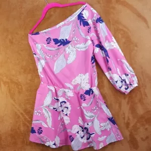 YUMI KIM Dress Womens Medium Pink Floral Mini One Shoulder EASTERN GARDEN - Picture 1 of 9