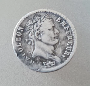 Moneda de Plata Francia DEMI Franco 1809 Imperio Francés Napoleón - Imagen 1 de 2