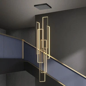 Stair Chandelier Lighting 230W LED Ceiling Pendant Indoor Light w/Remote Switch - Picture 1 of 6