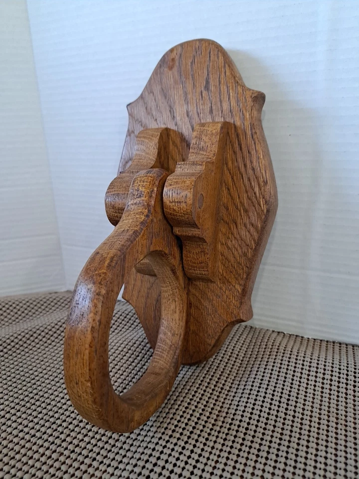 Toallero de madera rústico artesanal para granja macizo Foto 1 de 4