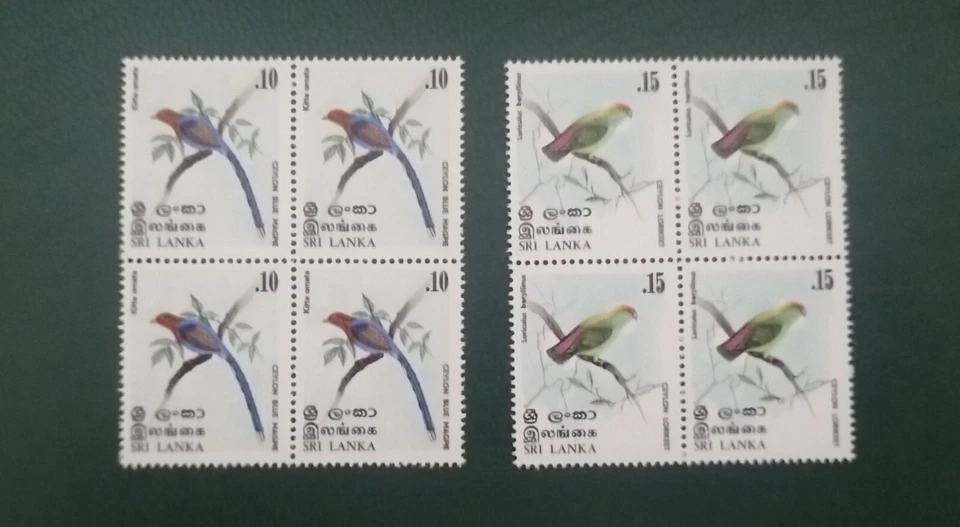 Estampillas de aves de Sri Lanka negras/4 MNH Foto 1 de 1