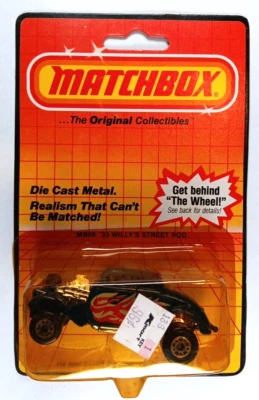 1982-1986 Matchbox 33 Willy's Street Rod MB69 blue w/flames - Image 1 of 3