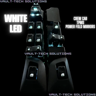 03-06 Silverado Escalade Front Rear Window Switch Set WHITE LED TPMS Power Fold - Image 1 of 4