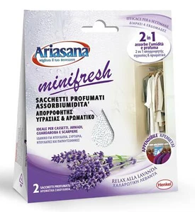 2 Sacchetti profumati Assorbi umidità Ariasana Minifresh Armadi Cassetti lavanda - Foto 1 di 1
