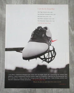 Zapatos de Golf Nike Air Zoom Tour De Colección Original Revista Impresión Anuncio Años 90 - Imagen 1 de 2
