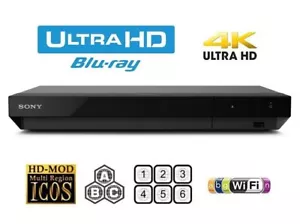 Sony UBP-X700 4K UHD Blu-ray Player Multiregion Blu-ray+DVD - Picture 1 of 3