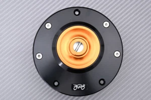 Fuel Tank Cap 1/4 Turn Color Orange + Key Honda VFR 1200 F / DCT 2010-2017 - Picture 1 of 10