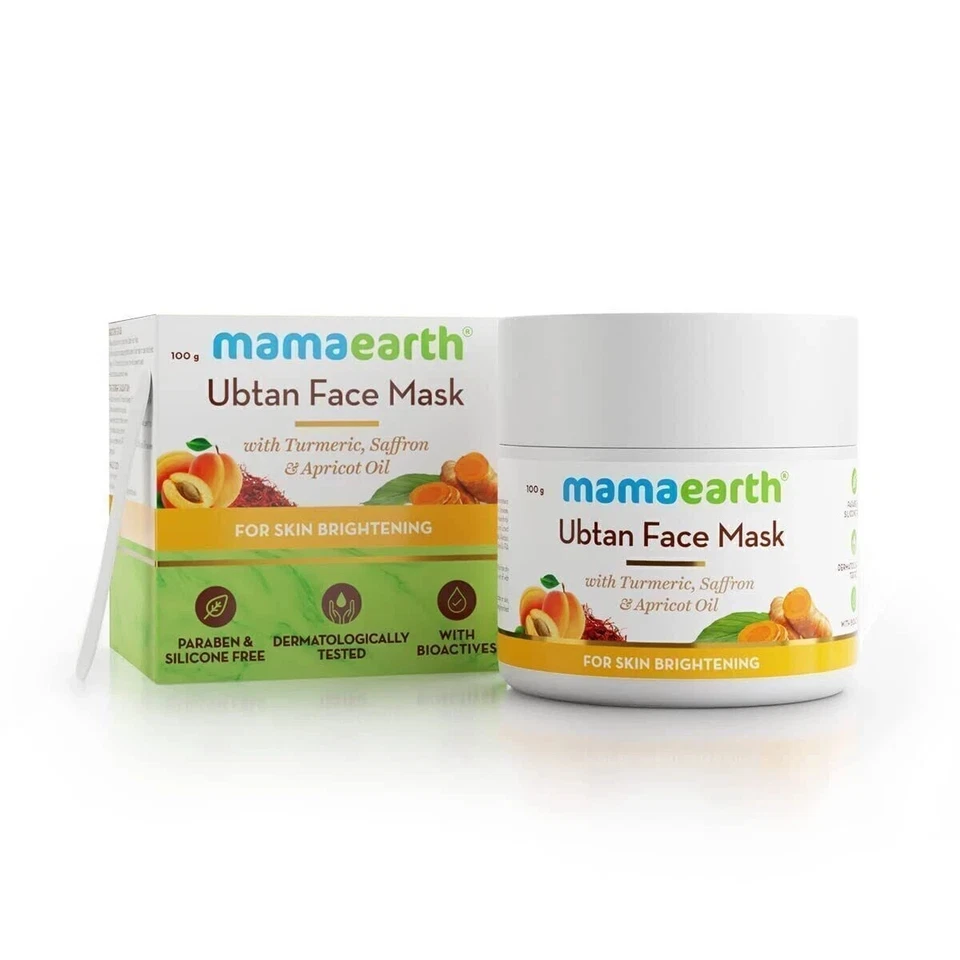 Mamaearth Ubtan Face Pack Mask for Fairness Glowing Skin,, 100ml - Image 1 of 4