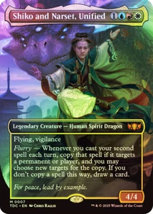 MTG FOIL Shiko and Narset, Unified Borderless - Tarkir: Dragonstorm Commander - Picture 1 of 1