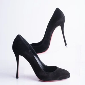 Christian Louboutin Womens Dolly 100 Suede Pumps Heels EU 40 US 10 Round Toe NWD - Picture 1 of 9
