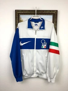 Vintage 90's Nike Italy Football Jacket Soccer Track Top National Team Mens Sz S - Picture 1 of 15