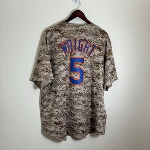 Vintage New York David Wright Jersey Majestic Camo Mens XL Authentic Sewn MLB - Picture 1 of 8