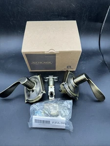 Schlage F10-ACC-CAM Accent Passage Door Lever Set - Brass - Picture 1 of 2