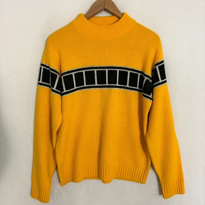 复古 70 年代雅马哈针织莫莉越野毛衣适合男式 M/L 美国制造罕见 — 第 1/4 张图片