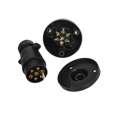 2 Stück PKW Wohnwagen Anhängerkupplung Leuchten 7 polig Anhänger Stecker & Steckdose Stecker - Bild 1 von 4