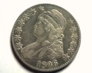 1826 BUST HALF DOLLAR O.113 R-3 EXTRA FINE XF EXTREMELY FINE EF NICE ORIGINAL - Picture 1 of 2