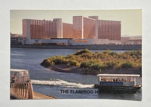 The Flamingo Hilton Laughlin Hotel Arizona side of Colorado River Postcard - Picture 1 of 2