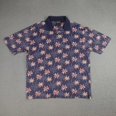 PING Collection Polo Shirt Mens Large Blue Floral Hawaiian Golf UV Protection - Image 1 of 4