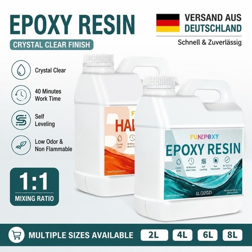 Transparent Epoxidharz Set 1:1 Verhältnis Pr DIY Resin Set Gießharz ...