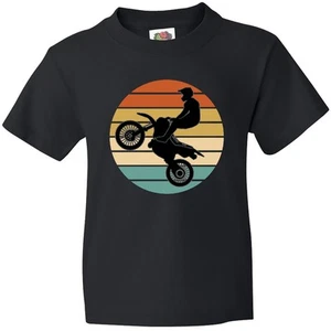 Inktastic Dirt Biking Motocross Retro Youth T-Shirt Bike Motorbike Sports Racing - Picture 1 of 8
