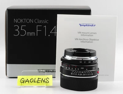 US Duty Paid Voigtlander NOKTON Classic 35mm F/1.4 II MC VM Leica M Lens New - Image 1 of 4