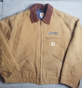 Carhartt J001 BRN Detroit Jacket Brown Duck Canvas Blanket Lined USA Sz 3XL - Picture 1 of 13
