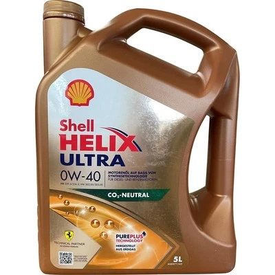 SHELL Helix Ultra für 0W-40 5 Liter Motoröl Motorenöl Synthetisch A40 502 00 505 - Bild 1 von 4