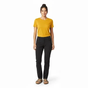 Prana Hose Damen 12 schwarz Zion Halle Stretch mittelhoher Bund Standard UPF 50 Wandern - Bild 1 von 12