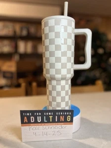 Simple Modern S|M - Tan Check - 40oz Tumbler - Picture 1 of 1