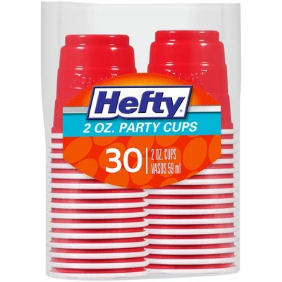 Fuertes 300 unidades mini tazas de plástico rojas 2 onzas tazas desechables de fácil agarre para fiestas Foto 1 de 4