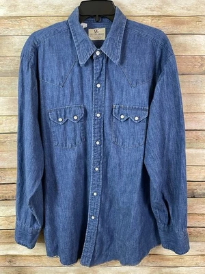 Dee Cee  Brand Men's Size 17-35 Sawtooth Long Sleeve Pearl Snap Western Shirt - Image 1 of 4