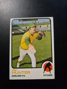 JIM CATFISH HUNTER 1973 TOPPS BASEBALL CARD #235 OAKLAND ATHLETICS - Picture 1 of 2