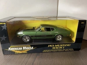 1:18 Scale Ertl RC American Muscle 36673 Diecast Green 1973 Ford Mustang Mach 1 - Picture 1 of 10