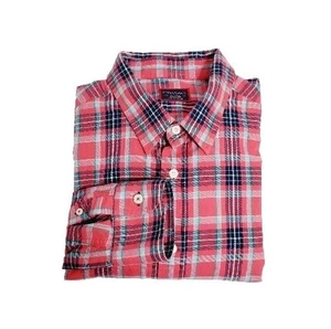 Untuckit Red Plaid Men's Casual Long Sleeve Shirt Size Extra Large Cotton - Picture 1 of 4
