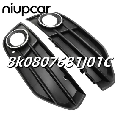 Front Bumper Fog Light Grilles Left+Right Pair Fits For 10-16 Audi A4 Allroad B8 Foto 1 de 4